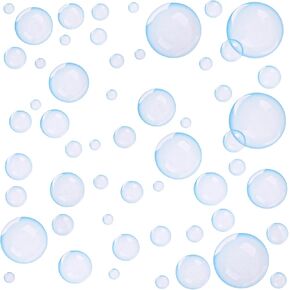 2 Sheets Bubble Stickers, Colorful Bubble Decorations Cutouts, Underwater Decor Bubbles Themed Birthday Decorations for Bathroom Wall Decoration, Mermaid Theme Party Decoration