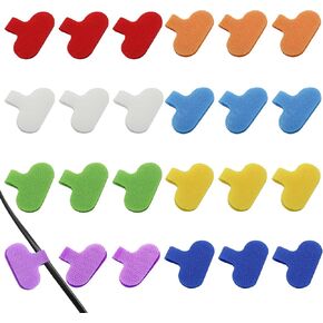72 Pcs Cable Labels, 8 Colors Write On Cord Labels Self-Adhesive Nylon Wire Labels Identification Tags for Electronic Computers Cable Management