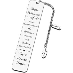 Retirement Gifts for Women 2025, Happy Retirement Decorations Bookmarks, Retirement Gift for Woman Retired Mom Dad, Retirement Gifts for Teacher Nurse, Going Away Gifts for Coworkers Friends