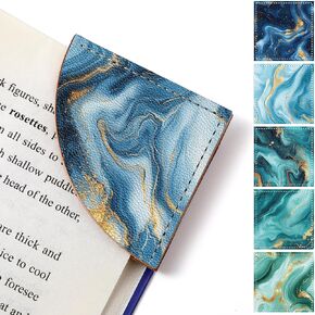 6 Pcs Retro Flowers Corner Bookmarks Set, Fun and Creative Leather Book Label Card Accessories, Suitable for Book Fans, Reading Companions, Teacher's Day Office Bookkeeping Stationery
