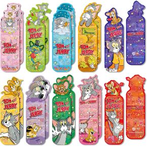 Cute Mouse and Cat Laser Bookmark for Kids, 20Pcs Cartoon Bookmarks, Book Page Marker Gifts for Kids, Inspire Reward Bookmark for Teachers Parents, 10 Style Classroom Page Clips Tool for Students﻿
