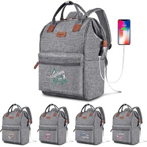 Nurse Gifts for Women - Nurse Backpack/ 15.6 Inch Laptop Backpack, Customizable Nursing Bags for Nurses Work Home Health Clinical Bag, Wide-open Anti-Theft Nurse Computer Bag with USB Charging Port