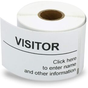 with Dymo 30857 (2-1/4" x 4", Removable) Visitor Name Tag Badge Labels, for Dymo LabelWriter Thermal 450, 4XL & Zebra Desktop Printers [1 Roll, 250 Labels]