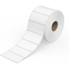 PSBM Thermal Transfer Labels, 4x2 Inch, 4 Rolls, 2875 Labels/Roll, 3 Inch Core, Perforated, Must Have Thermal Ribbon (Not Included)