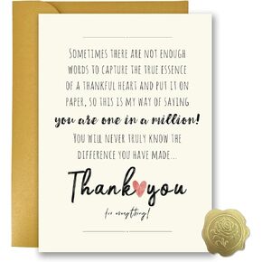 Funny Thank You Card - Thanks Cards for Men Women - Thank You Cards&Gifts Card for Teacher Boss - Appreciation Cards for Him Her B
