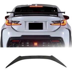 Carbon Fiber Car Rear Trunk Racing Spoiler Compatible for Lexus RCF RC F 2015-2018 Auto Car Rear Trunk Lid Spoiler Wing Car Exterior Trim