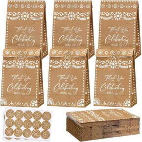 Resholder 24pcs Cleito Lindo Baby Shower Decorations Barro Themed Party Decorations Treat Boxes Cielito Lindo Gift Paper Goodie Bags with Stickers for Themed Party Supplies Birthday Decor