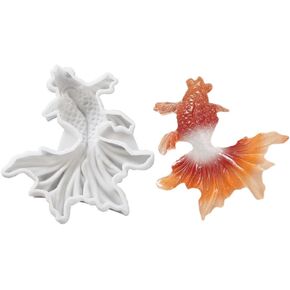 Silicone Molds for Resin 3D Gold Fish Silicone Mold Kois Fish Shaped Keyring Molds Crystal Epoxy Resin Jewellery and Ornament Mold Jewelry Tool Casting Resin Mold for Candles Soaps Making
