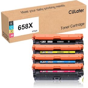 658X Remanufactured Toner Cartridge Replacement for W2000X W2001X W2002X W2003X for HP Color Enterprise M751 M751n M751dn Printer (4 Pack)