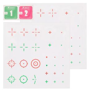 Aim Sight Assist Sticker for FPS Video Games - Dual Color Upgraded Transparent Clear Crosshair Aim Sight Sticker for Fast Target Locking in FPS Video Games on TV Monitor, Mobile Phone Screen, Laptop Display and Gaming Console Screen - 2 Pack
