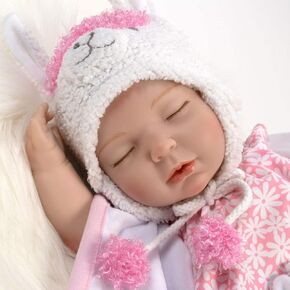 Paradise Galleries Realistic Reborn Baby Doll Original Collection 18 Inch Doll with Accessories Magnetic Pacifier Special Birthday Gift - Lullaby Llama