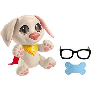 Fisher-Price DC League of Super-Pets Doll Baby Krypto Poseable Toy with Sounds & 2 Accessories for Pretend Play Kids Ages 3+ Years