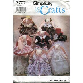 Simplicity Crafts Pattern 7707 ~ Bunny Rabbit with Seasonal Clothing
