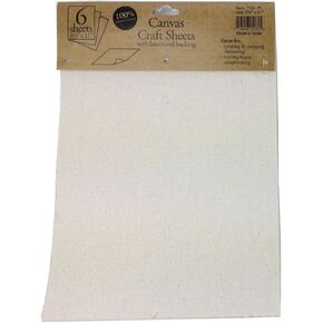 Burlap Craft Sheets (6 Pack) 100% Natural 8.5" x 11"