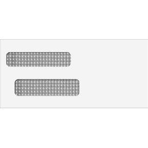 Security Lined Double Window Envelope - 8 7/8 x 4 1/8, 500 Count