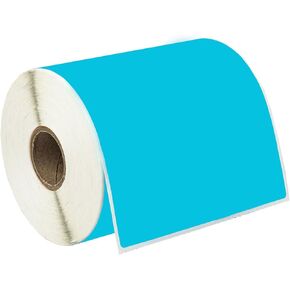 HOUSELABELS 4" x 6" Blue Shipping Labels on 1" Core Compatible with Zebra and Rollo Printers, 1 Roll / 250 Labels per Roll