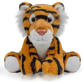 Tiger Stuffed Animal Toys, 8.5 Inch Soft and Cuddly Plush Animals, Cute and Realistic Animals Gifts for Boys and Girls Toy for Toddlers 1-3