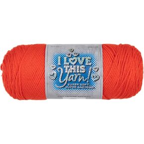 I Love This Yarn 4 Medium Acrylic Yarn for Crocheting & Knitting Soft Skein 355 Yards for Blankets, Hats & More Craft Supplies for Handcrafting Accessories, Orange