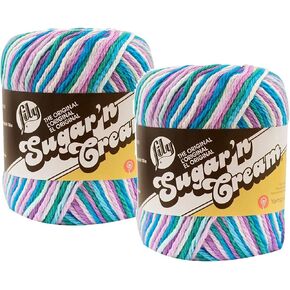 Sugar'N Cream Yarn - Ombres Super Size-Beach Ball Blue