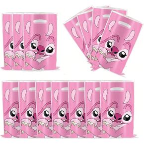 DXRZYS 30 Pcs Pink and Blue Birthday Party Favor Gift Bag Candy Bags Goody Bags Birthday Party Supplies Decorations (pink3)