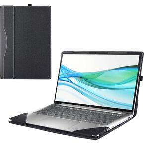 Laptop Cover Case for 14-inch HP ProBook 440 G11 / ProBook 445 G11 Notebook PC (NOT Working with Other HP Models). 2-in-1 PU Leather Detachable Notebook Sleeve (Black)