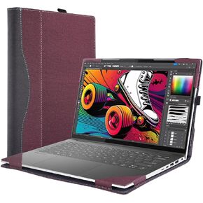 Laptop Case Cover for Lenovo Yoga 7i 2-in-1 14 Gen 9/8/7 for Yoga 7 14IML9 14IRL8 14ARP8 14IAL7 [Do Check Model] Notebook Sleeve Computer Bag PU Accessories Heat Dissipation Hole (Black)