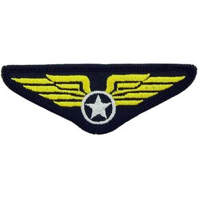United States Air Force USAF Wings with Star Oval Embroidered Patch, with Iron-On Adhesive