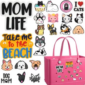 Charms for Bogg Bag Accessories for Beach Tote Bags Charms, DIY, PVC Bulk Design Bogg Bag Charm Beach Pool Party gifts