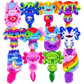 Axolotls vs Unicorns Plushies - Series A 3-Pack Mystery Bags | Super Soft 4" Bean-Filled Plush Collectibles | Perfect for Kids, Teens, & Collectors (Characters Will Vary)
