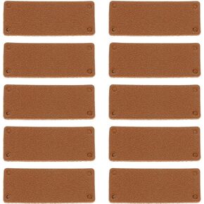 uxcell 50 Pcs Leather Tags for Handmade Items, 0.79" x 1.97" Leather Labels Embossed Leather Tags with Holes Sewing Labels for Clothing Knitting DIY Jean Bag Shoe Hat, Light Grey