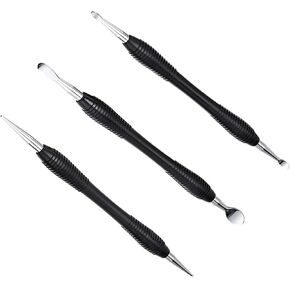3Pcs Leathercraft Modeling Tools, Leather Carving Modeling Tools kit, Leather Craft DIY Kit for Leather Press Rub/Edge Skiving