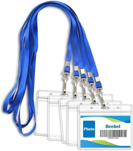 Beebel ID Badge Holder Lanyards with Waterproof Badge Card Bulk Lanyard for Name Tags Holders(Yellow) in Kuwait