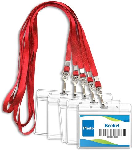 Beebel ID Badge Holder Lanyards with Waterproof Badge Card Bulk Lanyard for Name Tags Holders(Yellow) in Kuwait