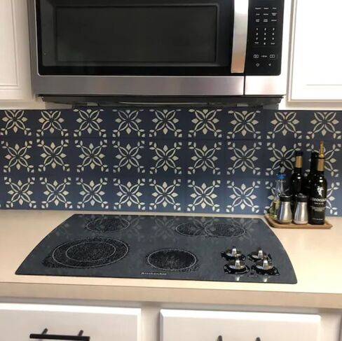 Talavera Stencil Reusable Tile Stencil Floral Folk Mexican Stencils for Painting on Wall Floor Furniture Wood Home Decor in Kuwait