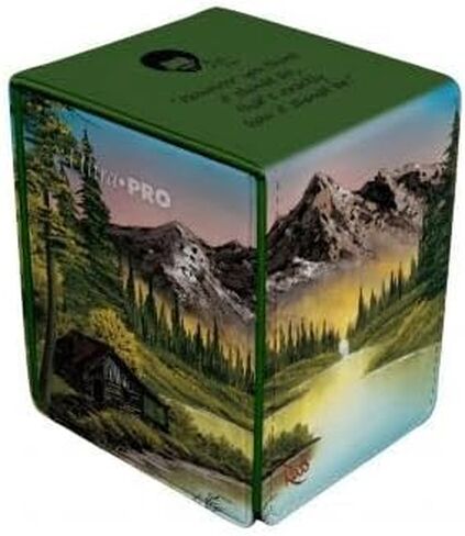 Ultra Pro - Bob Ross Mountain Retreat Alcove Flip ، إكسسوارات ألعاب البطاقات التجارية ، حل تخزين سطح السفينة المتميز ، منظم ألعاب البطاقات القابل للتحصيل ، صندوق سطح السفينة ، تخزين TCG آمن مضغوط in Saudi Arabia