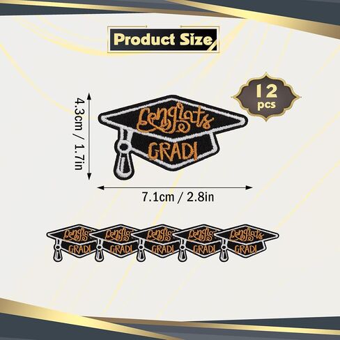 12Pcs Nurse Graduation Iron On Patches, Doctor Medical Embroidered Patches Nurse Sew on Iron on Embroidered for Class of 2025 Graduation DIY Craft Clothing Hat Decor Party Supplies in Saudi Arabia