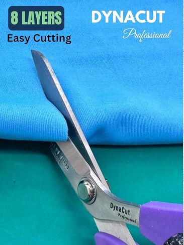 Fabric Scissors Tailor Sewing Shears Heavy Duty, Crafting Scissors, Ultra-Sharp Stainless Steel Blades, Ergonomic Soft TPR Grip, 8.5 Inch, Purple, Trusted by Tailors and Seamstresses in Saudi Arabia