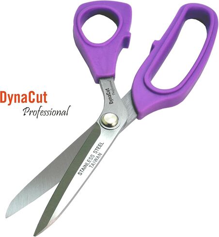 Fabric Scissors Tailor Sewing Shears Heavy Duty, Crafting Scissors, Ultra-Sharp Stainless Steel Blades, Ergonomic Soft TPR Grip, 8.5 Inch, Purple, Trusted by Tailors and Seamstresses in Saudi Arabia