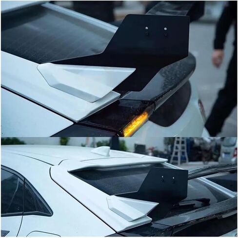 متوافق مع Honda Civic Hatchback FK7 2016 2017 2018 2019 2020 2021 Mugen1: 1 JDM FK4 SI Free Trunk Spoiler Lip Wing (Black) in Kuwait