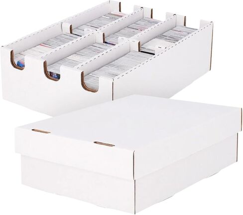BCW 6 Cell Cargo Card Storage Box - 3x2 | Trading Card Storage Box | Fits Toploaders, Magnetics, and More | Holds 2100 Standard, 20pt Cards, Includes Lid | Toploader Storage Box in Saudi Arabia
