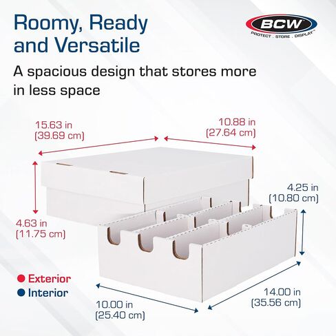 BCW 6 Cell Cargo Card Storage Box - 3x2 | Trading Card Storage Box | Fits Toploaders, Magnetics, and More | Holds 2100 Standard, 20pt Cards, Includes Lid | Toploader Storage Box in Saudi Arabia