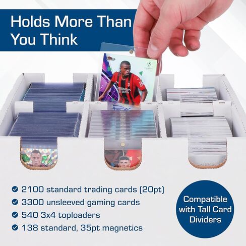 BCW 6 Cell Cargo Card Storage Box - 3x2 | Trading Card Storage Box | Fits Toploaders, Magnetics, and More | Holds 2100 Standard, 20pt Cards, Includes Lid | Toploader Storage Box in Saudi Arabia
