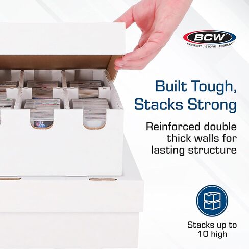 BCW 6 Cell Cargo Card Storage Box - 3x2 | Trading Card Storage Box | Fits Toploaders, Magnetics, and More | Holds 2100 Standard, 20pt Cards, Includes Lid | Toploader Storage Box in Saudi Arabia