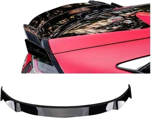 متوافق مع هوندا سيفيك هاتشباك FK7 2016 2017 2018 2019 2020 2021 JDM Car Car Trunk Trunk Spoiler Real Wing Lip Trim (Type 1) in Kuwait
