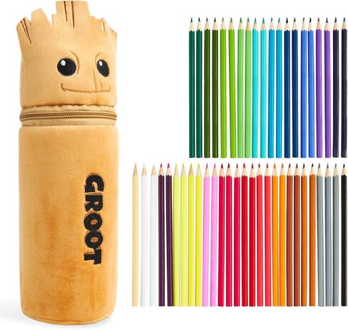 Marvel Spiderman Colored Pencils and Pencil Case 48 Pcs Color Pencil Set Art Supplies (Red Iron Man) in Saudi Arabia