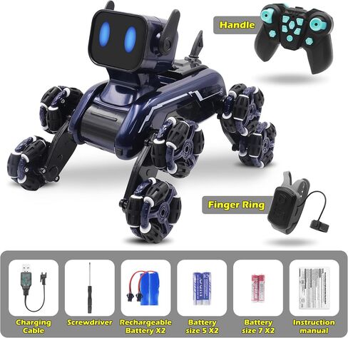 8WD Gesture Sensing Stunt RC Cars, Toys Gifts for Kids 6-12 Year Old Boys Girls, 2.4Ghz Remote Control Cars, Cool Lighting with Music, Gray (Blue) in Saudi Arabia