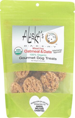 ALASKA'S ORGANIC WF OATMEAL & DATE DOG BISCUITS, 6 OZ in Saudi Arabia