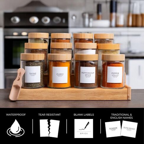 Spice Label Stickers, including Nigerian Spices and Expiration Labels for Spice Jars & Storage Organization for Kitchen Pantry- Naija Spice Collection (White, Square) in Saudi Arabia
