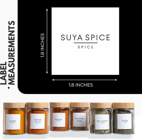 Spice Label Stickers, including Nigerian Spices and Expiration Labels for Spice Jars & Storage Organization for Kitchen Pantry- Naija Spice Collection (White, Square) in Saudi Arabia