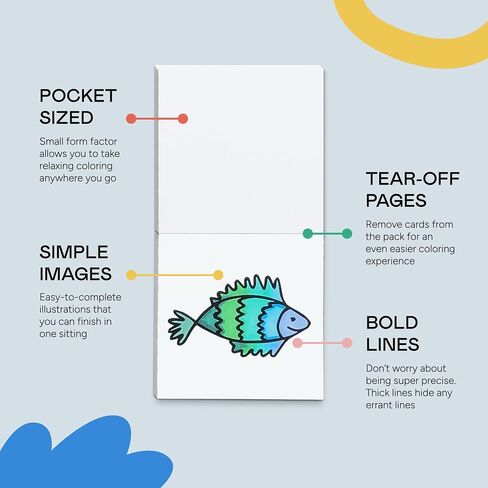 Tiny Expressions Mini Coloring Books for Adults and Kids (3x3 Inches) - Pocket Size | Bulk 5 Pack Small, Simple Stress Relief Coloring Book for Relaxation, Mindfulness & Anxiety in Kuwait